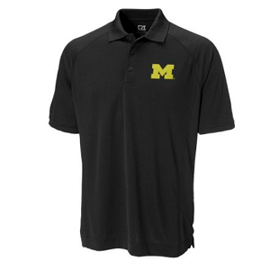 Michigan Wolverines CB DryTec Mogul Polo - Black